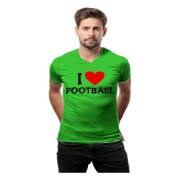 Koszulka z nadrukiem I love football dla fana piłkarskiego