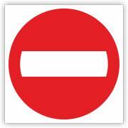 Znak drogowy Tablica informacyjna B2 zakaz wjazdu - znak zakazu 60x60 cm