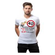 Koszulka z nadrukiem na urodziny 40 Jak mawiają Rosjanie... 40 lat to nie wiek 
