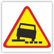 Znak drogowy Tablica informacyjna A-31 niebezpieczne pobocze - znak ostrzegawczy 60x60 cm