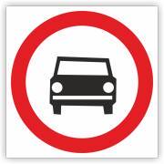 Znak drogowy Tablica informacyjna B3 zakaz wjazdu poj. silnikowego z wyjatkiem motocykli jednośladowych - znak zakazu 60x60 cm
