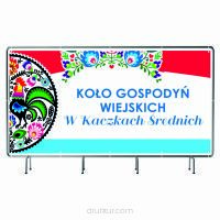 Baner Szyld z oczkami Logo Koło Gospodyń Wiejskich KGW Projekt 120x70 cm