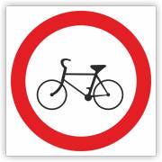 Znak drogowy Tablica informacyjna B9 zakaz wjazdu rowerów - znak zakazu 60x60 cm