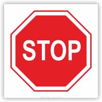 Znak drogowy Tablica informacyjna B20 stop  - znak zakazu 60x60 cm