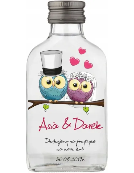 Butelka Piersiówka Podziękowania dla Gości Nadruk Setki