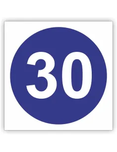 Znak Drogowy 30x30 cm Tablica Informacyjna C14 Prędkość