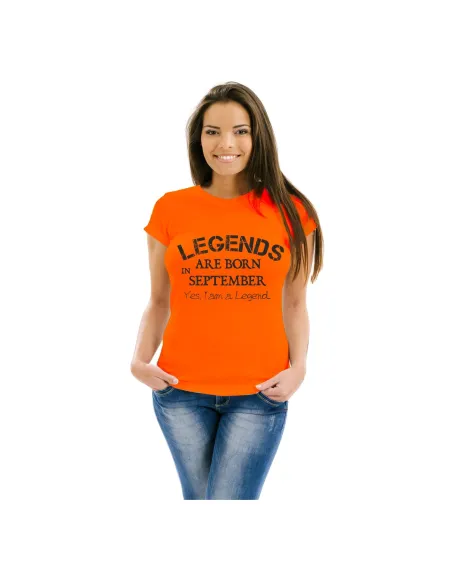 Koszulka – Urodziny Nadrukiem Legends Are Born September