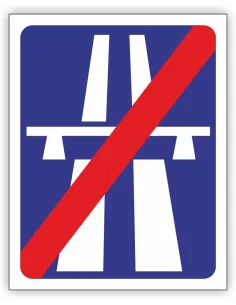 Znak Drogowy Tablica Informacyjna D10 Koniec Autostrady