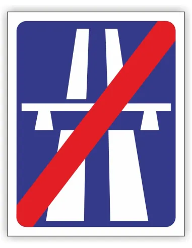 Znak Drogowy Tablica Informacyjna D10 Koniec Autostrady