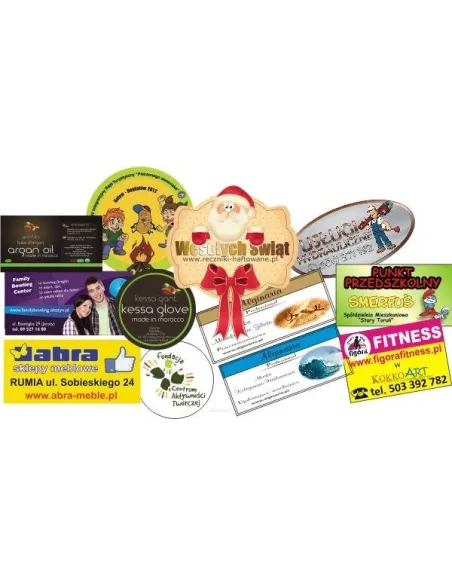 Naklejki Reklamowe Etykiety Vlepki Informacyjne Danymi