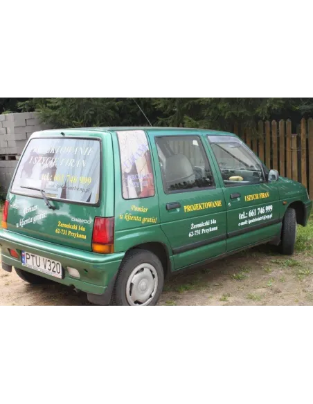 Naklejka na Samochód Reklama Folia Reklamowa Auto Wymiar