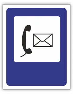 Znak Drogowy 30x30 cm Tablica Informacyjna D25a Poczta