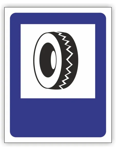 Znak Drogowy Tablica Informacyjna D26a Wulkanizacja – Znak