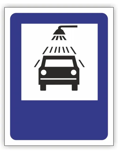 Znak Drogowy 30x30 cm Tablica Informacyjna D26b Myjnia