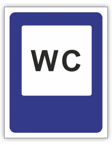 Znak Drogowy 30x30 cm Tablica Informacyjna D26c Toaleta