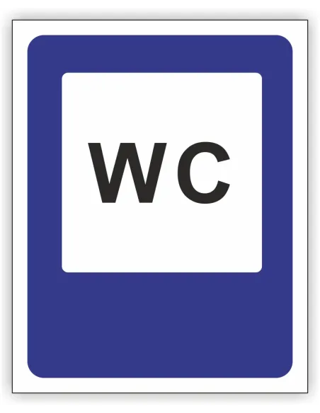 Znak Drogowy 30x30 cm Tablica Informacyjna D26c Toaleta