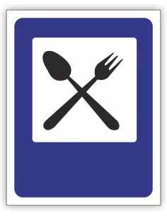 Znak Drogowy Tablica Informacyjna D28 Restauracja 30x30