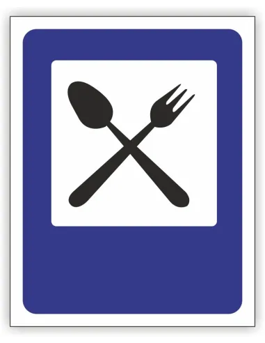Znak Drogowy Tablica Informacyjna D28 Restauracja 30x30