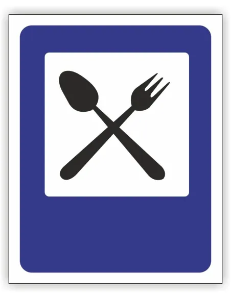 Znak Drogowy Tablica Informacyjna D28 Restauracja 30x30
