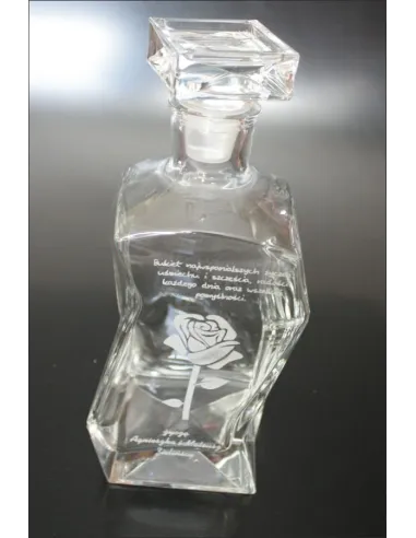 Karafka z Grawerem + 2 Szklanki Skrzynka Personalizowany