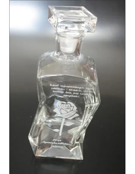 Karafka z Grawerem + 2 Szklanki Skrzynka Personalizowany