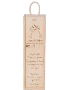 Skrzynka Pudełko na Wino – Personaizowany Prezent Ślubny