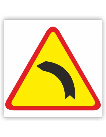 Znak Drogowy Tablica Informacyjna 2 Niebezpieczny Zakręt