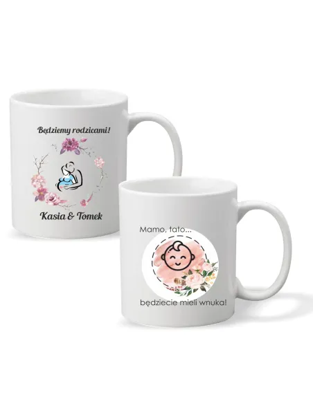Kubek z Nadrukiem Prezent Przyszłych Dziadków Będziecie