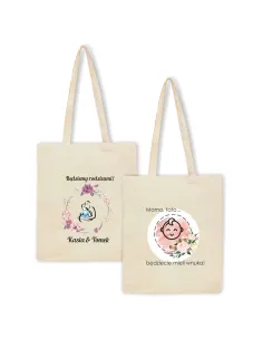 Torba z Nadrukiem Prezent – Napis Mamo Tato Będziemy