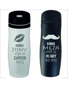 Kubek Termiczny Ślub Prezent Żona Mąż Grawerem Rocznicę