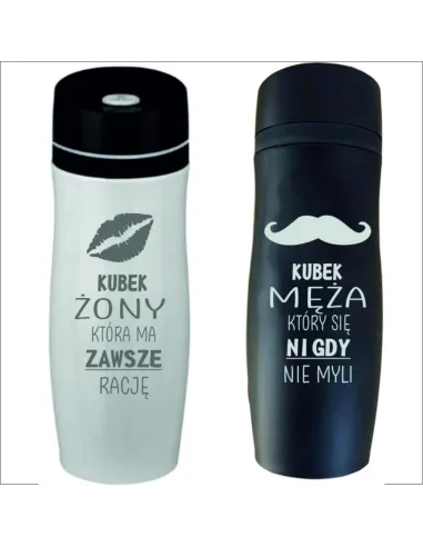 Kubek Termiczny Ślub Prezent Żona Mąż Grawerem Rocznicę