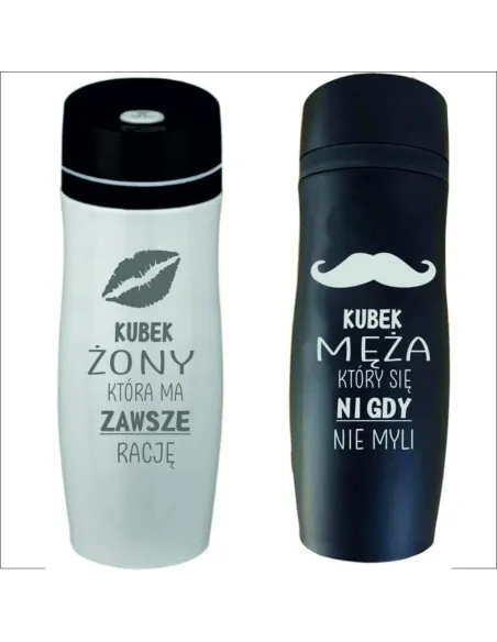 Kubek Termiczny Ślub Prezent Żona Mąż Grawerem Rocznicę