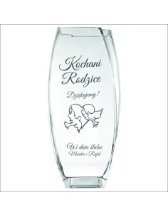 Grawerowany Duży Elegancki Wazon Prezent Podziękowanie