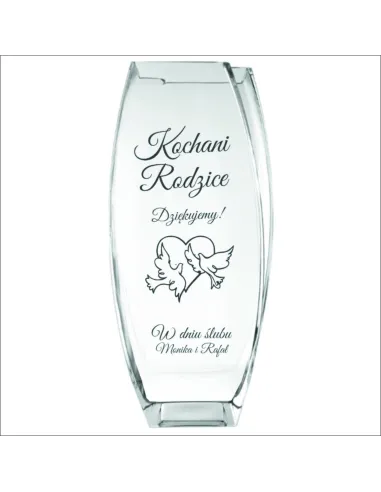 Grawerowany Duży Elegancki Wazon Prezent Podziękowanie