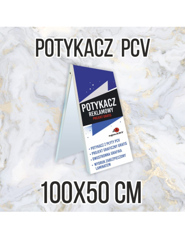 Potykacz Reklamowy Stojak Reklamowy 100x50 – 100x50 PCV