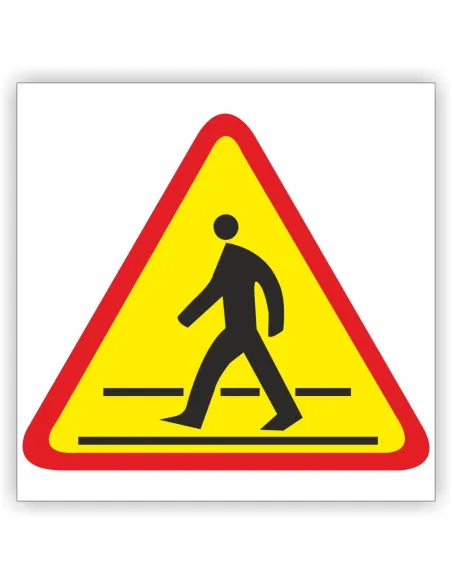 Znak Drogowy – 16 Przejście Pieszych Znak Ostrzegawczy