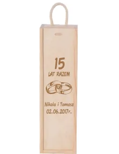 Skrzynka Pudełko na Wino Prezent Rocznicę Ślubu Dedykacją