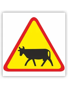 Znak Drogowy 40x40 cm Tablica Informacyjna 18a Zwierzęta