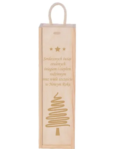 Skrzynka Pudełko na Wino z Nadrukiem z Grawerem na Prezent