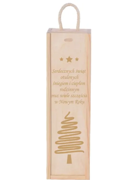 Skrzynka Pudełko na Wino z Nadrukiem z Grawerem na Prezent