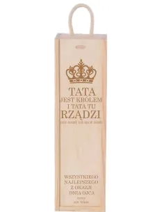 Skrzynka Pudełko na Wino Prezent Taty Grawer Napis Imię