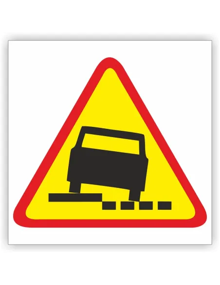 Znak Drogowy – 31 Niebezpieczne Pobocze Znak Ostrzegawczy