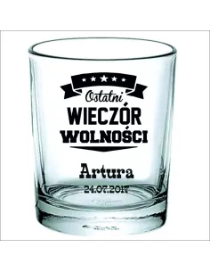 Szklanka Whisky z Grawerem na Prezent Napisem Tekstem