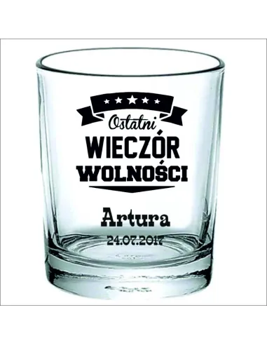 Szklanka Whisky z Grawerem na Prezent Napisem Tekstem