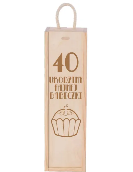 Skrzynka na Wino z – Nadrukiem Napisem Prezent Urodziny
