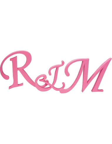 Przestrzenne Litery Inicjały Imiona Pary Młodej na Ślub