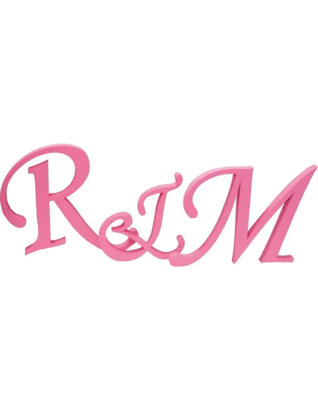 Przestrzenne Litery Inicjały Imiona Pary Młodej na Ślub