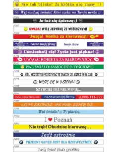 Naklejki Ramki Tablice Rejestracyjne 10szt Dowolną Grafiką