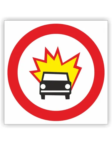 Znak Drogowy 40x40 cm Tablica Informacyjna B13 Zakaz