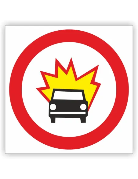 Znak Drogowy 40x40 cm Tablica Informacyjna B13 Zakaz